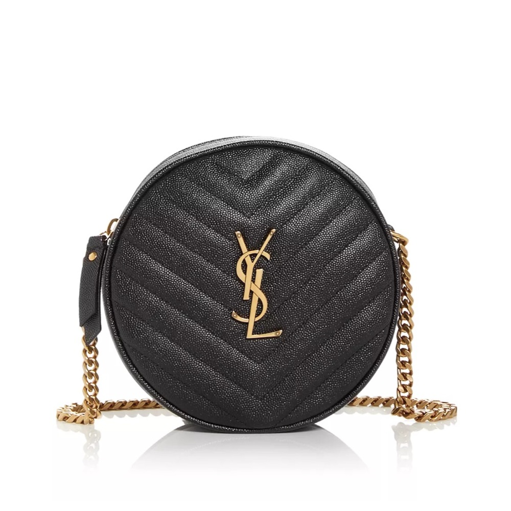 Authentic: Vinyle Round Quilted Leather Camera Bag